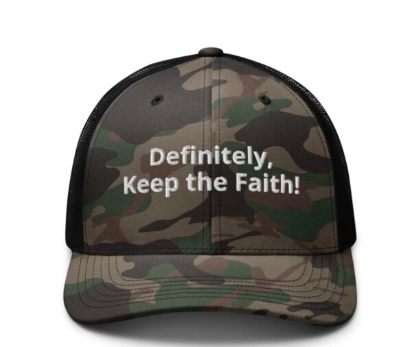 Definitely, Keep the Faith Trucker Hat - Image 3