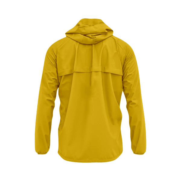 Stormy DKF, Yellow Rain Coat with Hood Windproof - "Definitely Keep The Faith" - Image 3