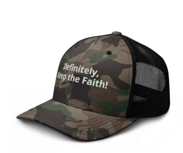 Definitely, Keep the Faith Trucker Hat - Image 2